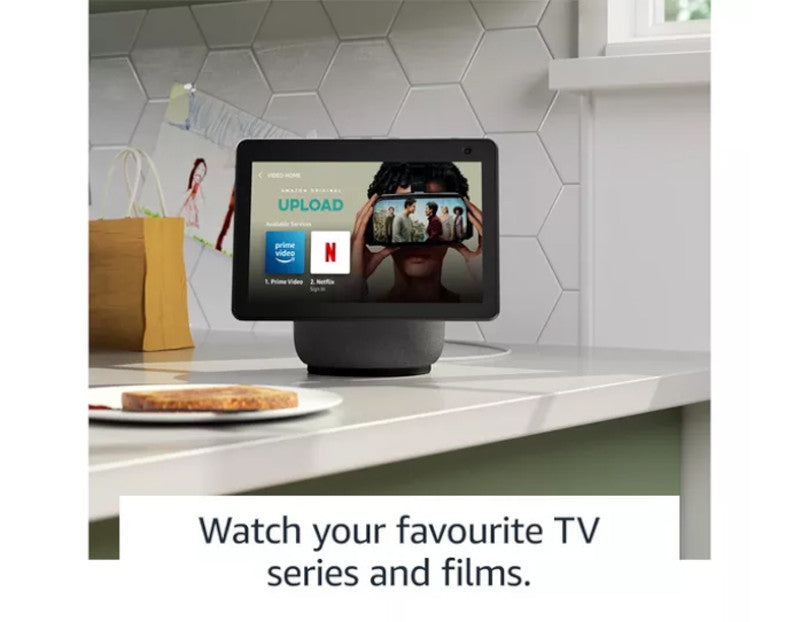 Echo Show 10 (3rd Gen) | HD smart display with motion and Alexa | Glacier White
