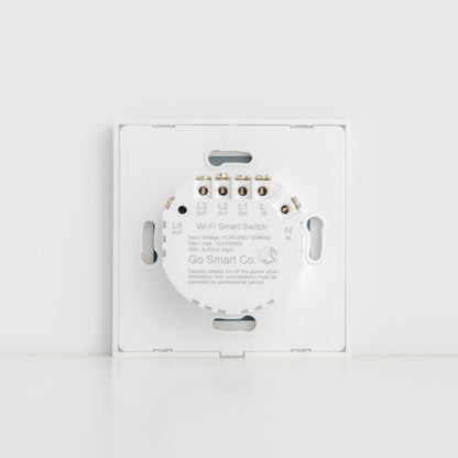 Smart Switch Light 4 Gang Small WIFi - White