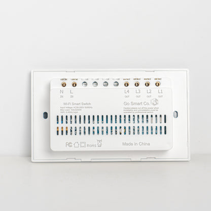 Smart Light Switch 4 Gang WiFi - White