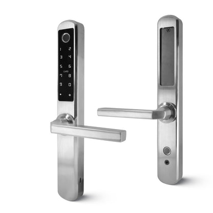 Smart Lock Aluminum Door double side fingerprint - Silver -S10-E