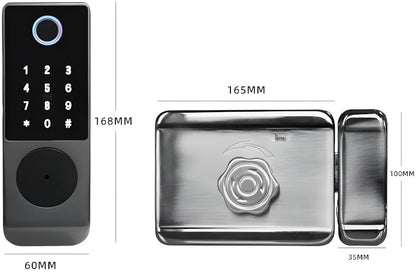 Smart Door Lock for Exterior Fence TTLock Silver-ED2-2