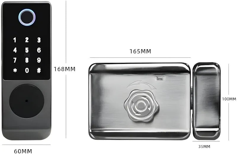 Smart Door Lock for Exterior Fence TTLock Silver-ED2-2