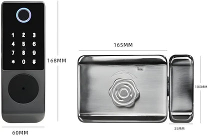 Smart Door Lock for Exterior Fence TTLock Silver-ED2-2