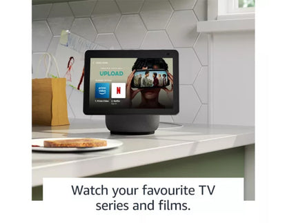 Echo Show 10 (3rd Gen) | HD smart display with motion and Alexa | Glacier White