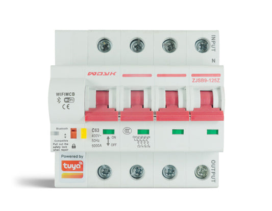 WIFI Metering Circuit Breaker Switch Leakage Protection Power Energy 4P 63A