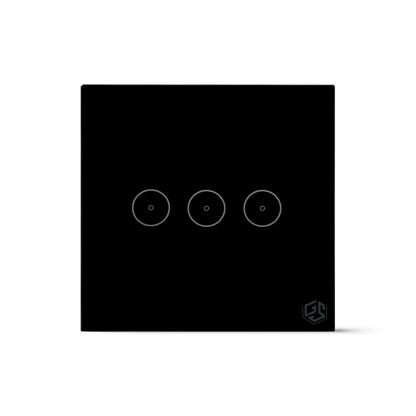 Smart Light Switch 3 Gang WiFi - Black