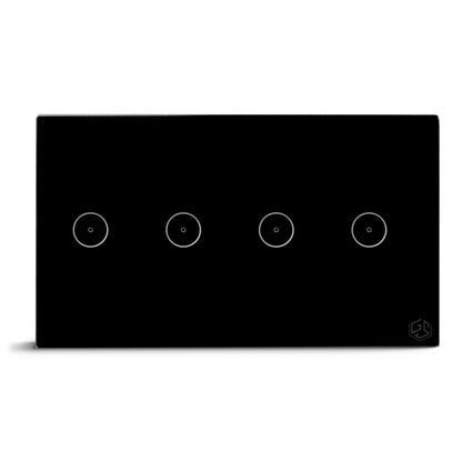 Smart Light Switch 4 Gang WiFi - Black