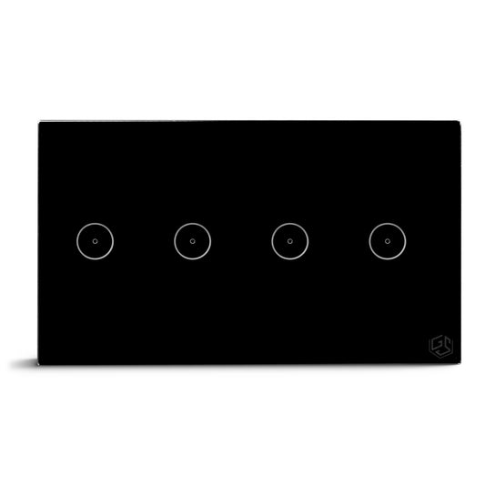 Smart Light Switch 4 Gang WiFi - Black