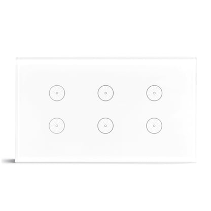 Smart Light Switch 6 Gang WiFi - White