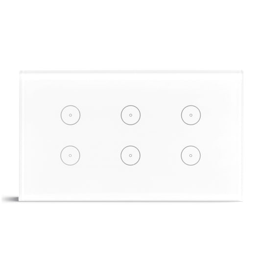 Smart Light Switch 6 Gang WiFi - White