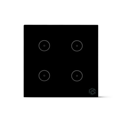 Smart Switch Light 4 Gang Small WIFi -Black