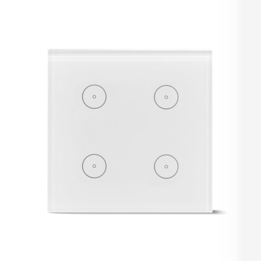 Smart Switch Light 4 Gang Small WIFi - White