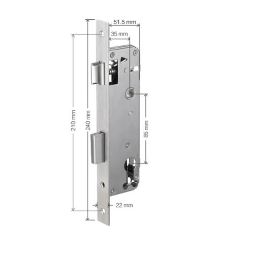mortise door lock size 240-35*85