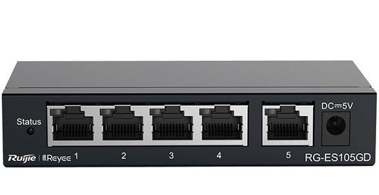 Ruijie RG-ES105GD, 5-port Unmanaged Non-PoE Switch