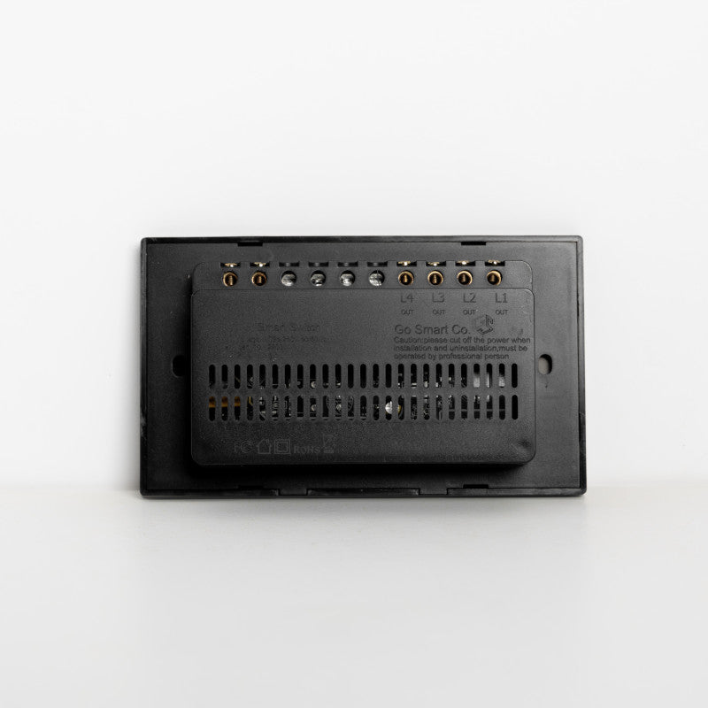 Smart Light Switch 4 Gang WiFi - Black