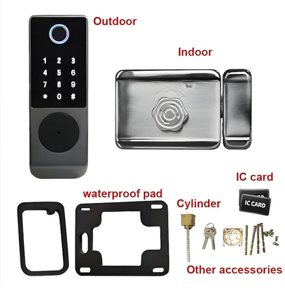 Smart Door Lock for Exterior Fence TTLock Silver-ED2-2