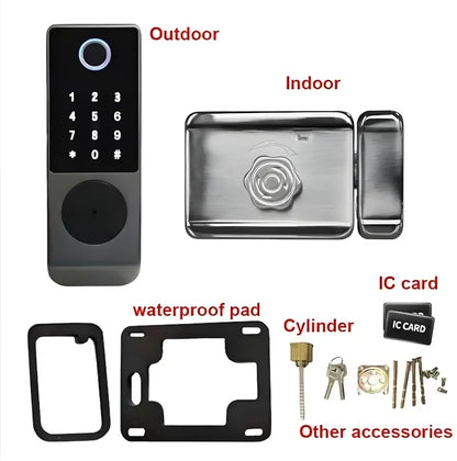 Smart Door Lock for Exterior Fence TTLock Silver-ED2-2