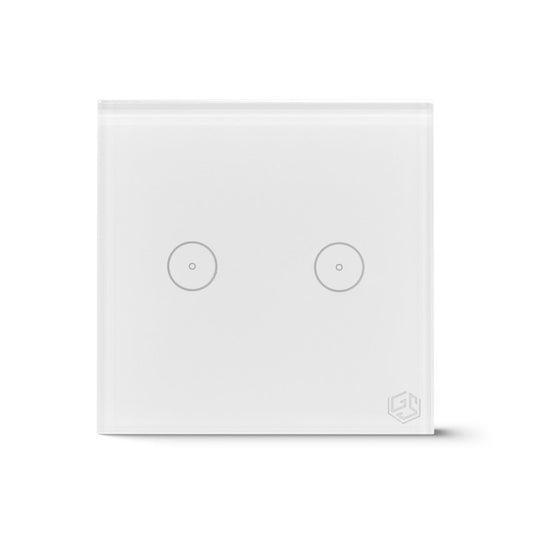 Smart Light Switch 2 Gang WiFi - White