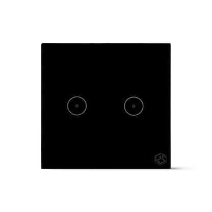 Smart Light Switch 2 Gang WiFi - Black
