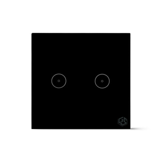 Smart Light Switch 2 Gang WiFi - Black