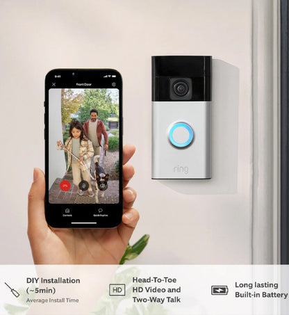 Ring 8VR1SZ-SME0 2nd Generation Satin Nickel Video Doorbell